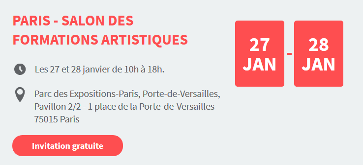 PARIS - SALON DES FORMATIONS ARTISTIQUES 2018